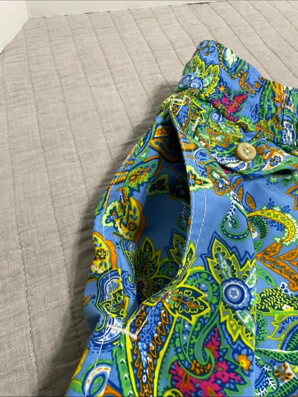 Polo Ralph Lauren Swimwear Blue Paisley Swim Trunks Men’s L Beach Cruisewear